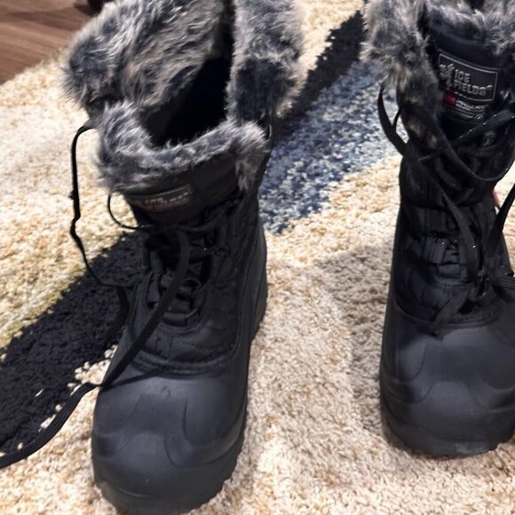 Ice Fields Women's Shirley Black 2 Tall Winter Boots Size 8 - Picture 11 of 15